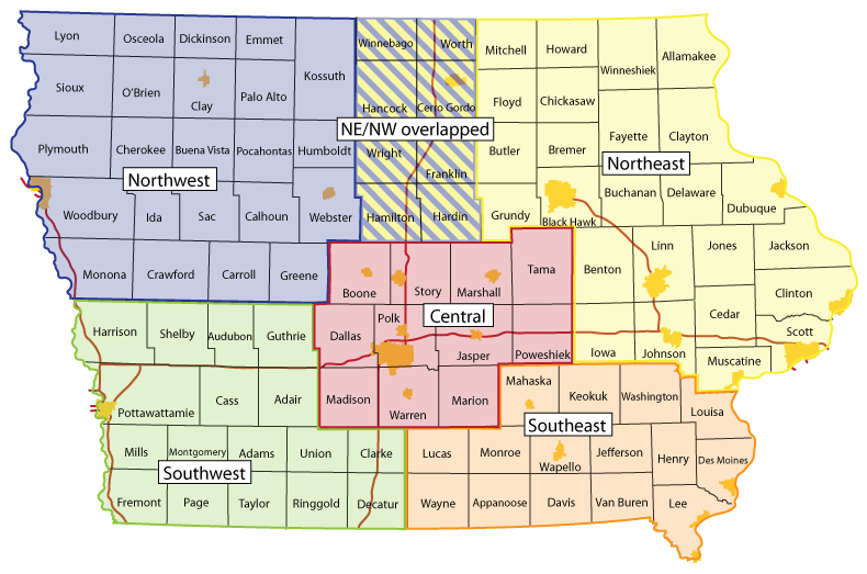 Service Area: Northwest Iowa Region